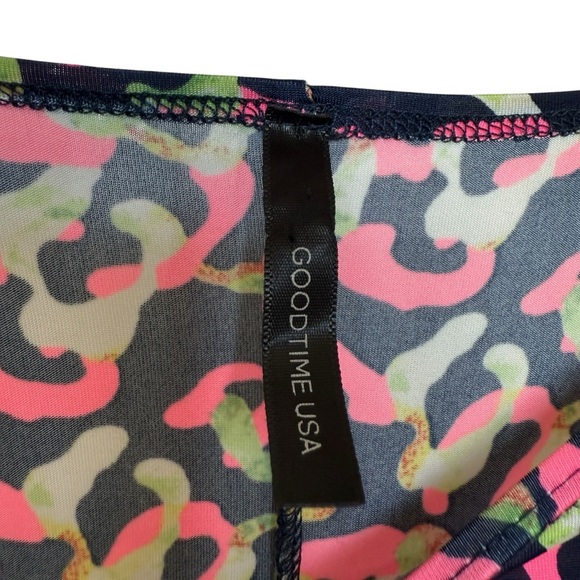 GoodTime USA Women's Navy Pink Leopard Print Knee Length Dress M Party/Cocktail - Picture 5 of 9